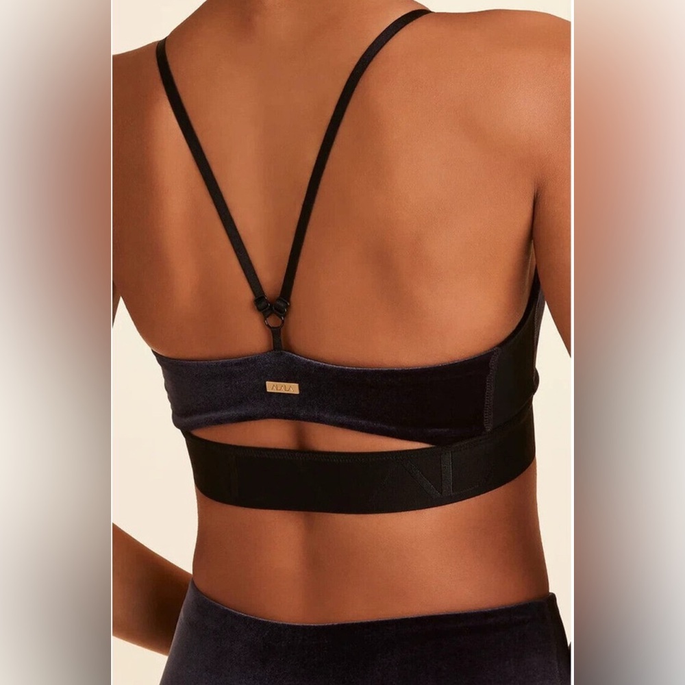 ALALA Velvet Charcoal Sports Bra New